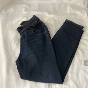 Old Navy Skinny Maternity Jeans Dark Blue Size 14 Pull on Full panel